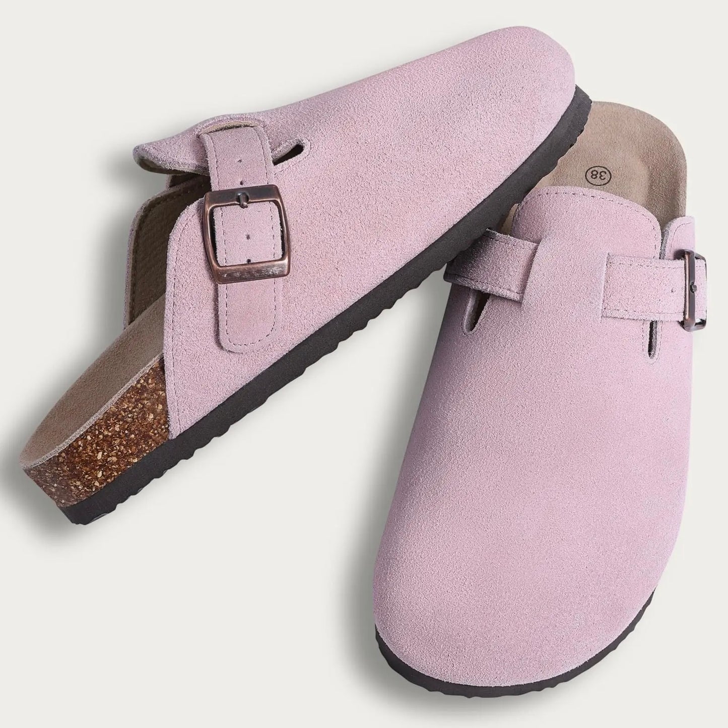 Genuine Suede Comfort Clogs