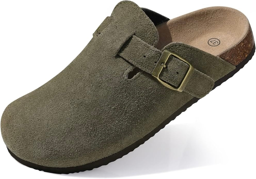 Genuine Suede Comfort Clogs