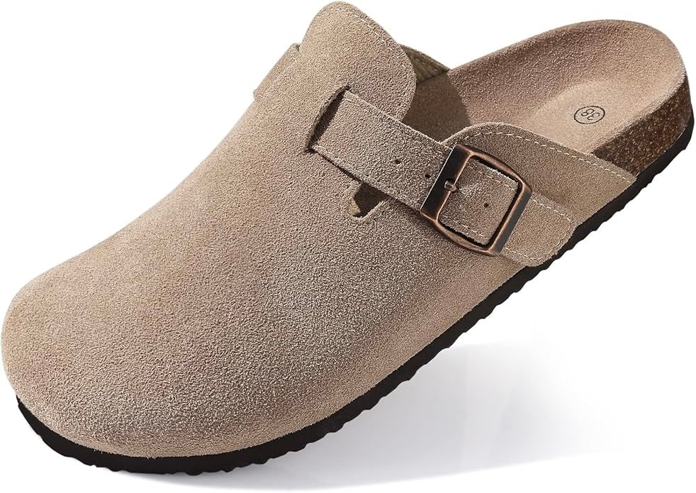Genuine Suede Comfort Clogs