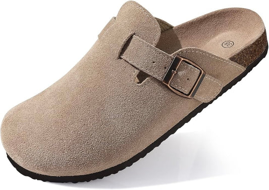 Genuine Suede Comfort Clogs