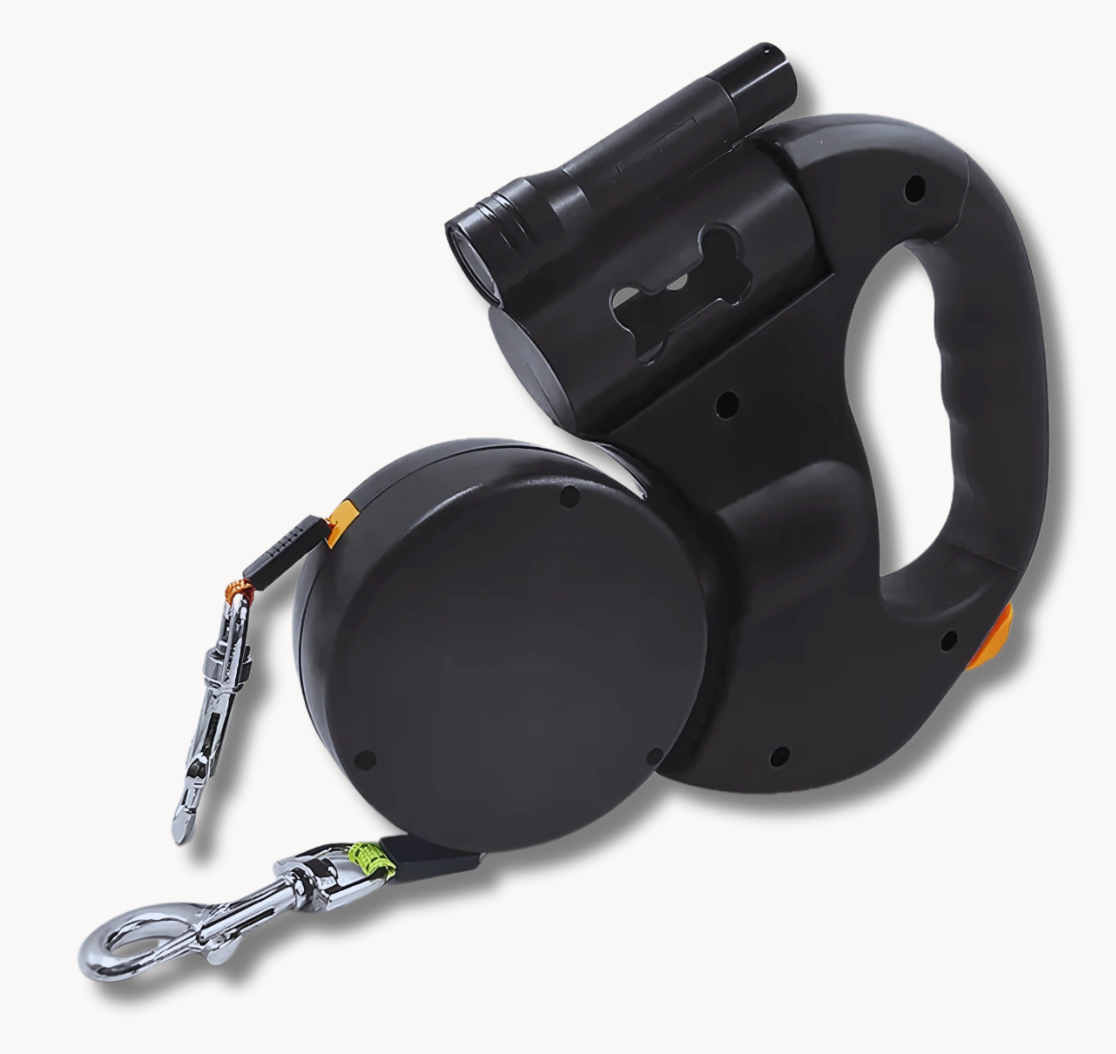 3-in-1 Retractable Leash for Two Dogs